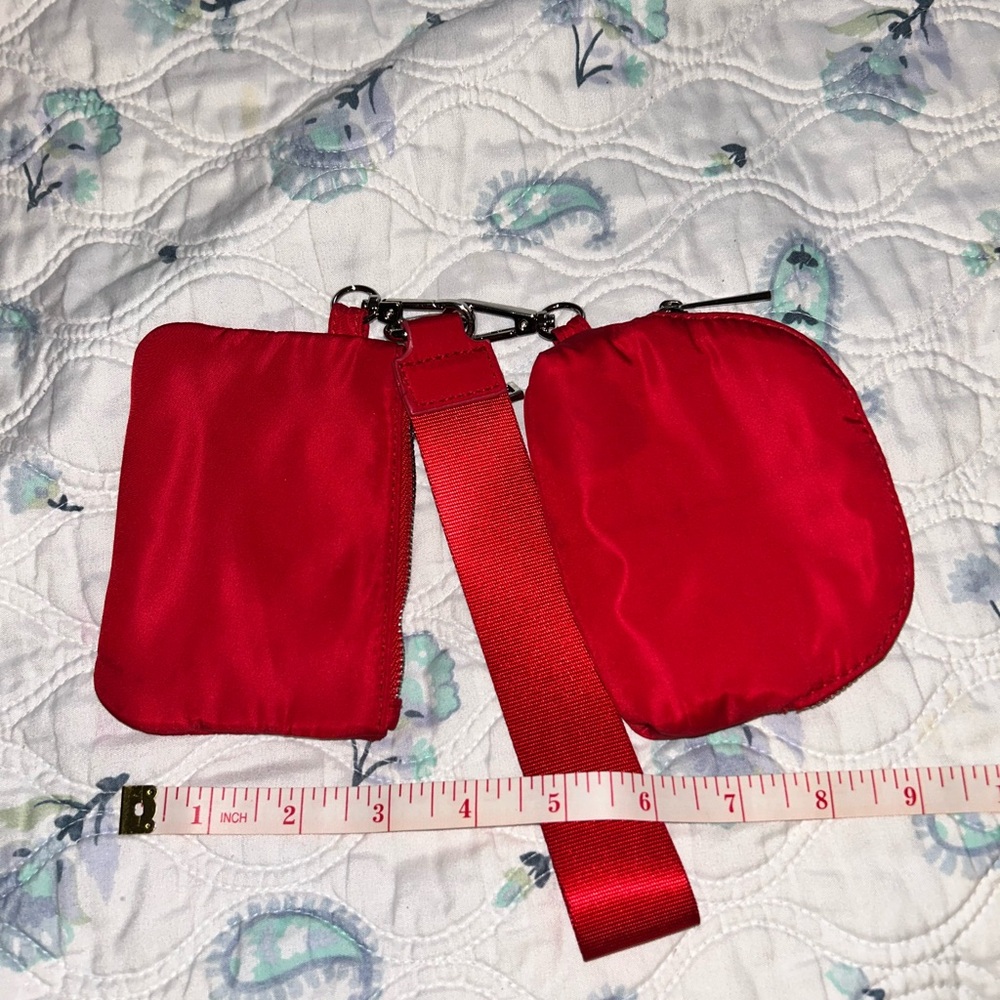 Red Double Pouch with Strap